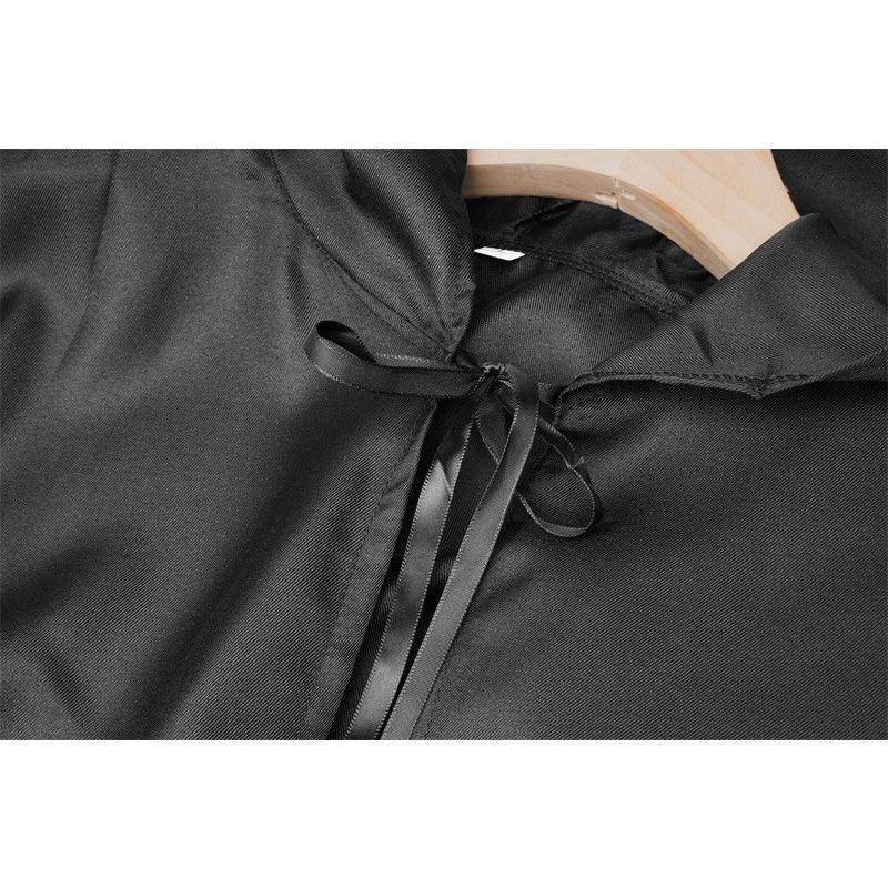 Halloween Solid Color Star Wars Cape Vintage Hooded Cape Long Black Magic Hooded Cape Costume