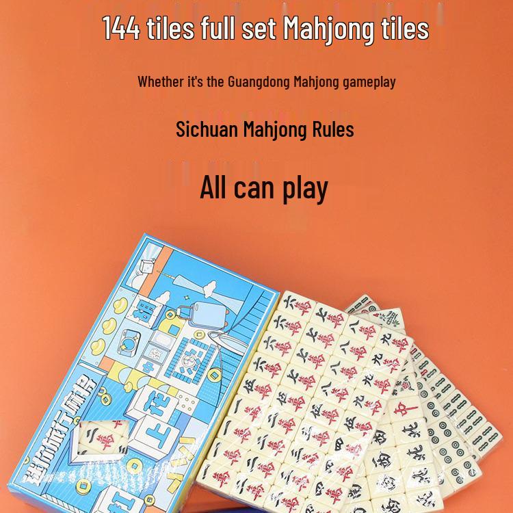 Mini Portable Mahjong Tiles for Travel, Dorm Rooms, or Home