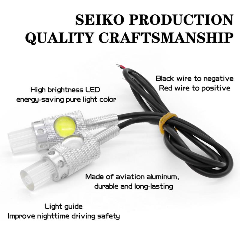 2Pcs Motorcycle Led Eagle Eye Light Turn Signal Indicator Super Bright Led Motorbike Auto License Plate Light Driving Light