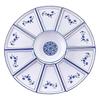 Qinjing Blue and White Porcelain Fan-Shaped Dinnerware Set