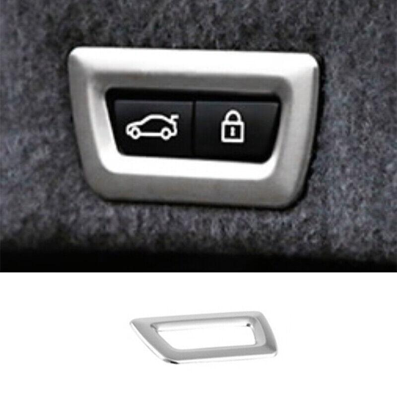 For BMW 7 Series 2009-2015 Silver Titanium Tailgate Rear Door Button Cover Trim