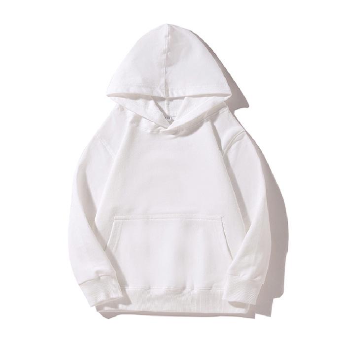 Kinder Kapuzenpullover Unifarben Rundhals - Sweatshirt aus gekämmter Baumwolle mit individuellem Logo