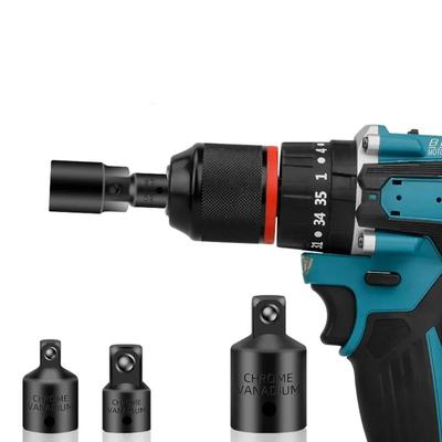 New 1/2 3/8 1/4 Inch Impact Socket Adapter Durable Chrome Vanadium Steel Reducer Set Portable Wrench Adapter Tool Accessories