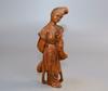 Chinese Antique Boxwood Carved Beautiful Woman Statue Sculpture Home Decor Art