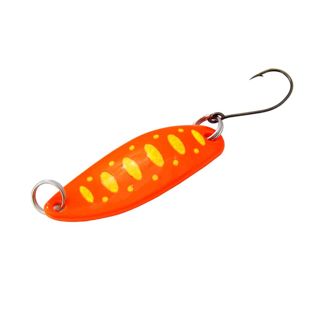 Esca da Pesca Rotante in Metallo Cucchiaino Spinner con Amo Affilato Attrezzatura da Pesca Resistente per Acqua Dolce e Salata