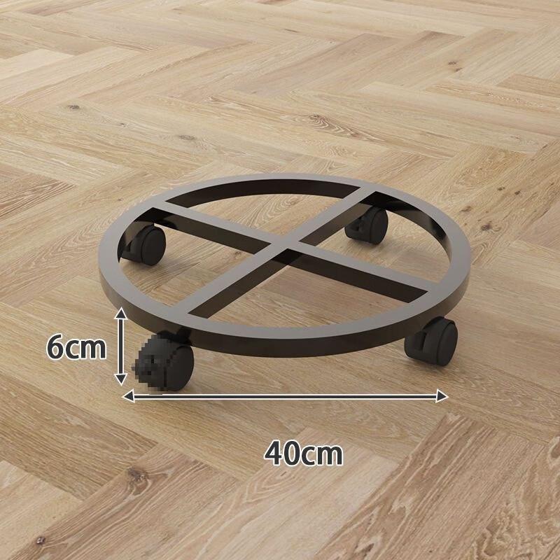 

Wrought Iron Flower Pot Caddy with Brakes