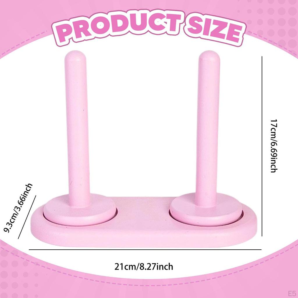 Drewniany Uchwyt na Włóczkę Stojak na Szpulę Podstawa do Przechowywania Nici Przenośny Wszechstronny Akcesoria do Szycia Kłębek Wełny