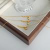 New Chinese Bamboo Pendant Necklace Titanium Steel 18K Gold Port Style Retro Personality Versatile Sweet Girl Temperament Jewelry