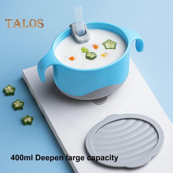 

Детская миска для подачи 3 в 1, посуда, безопасная для посудомоечной машины, прочная соломенная миска для еды для малышей, кухонные гаджеты