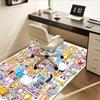 1pc Cute Characters,Kawaii Style,LankyBox Office Carpet Soft Polyester Entrance Carpet Washable Non