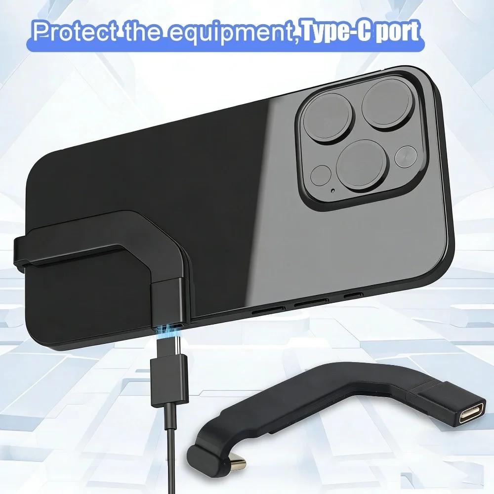 USB3.2 60W Elbow Type C Male to Female FPC Flexible Cable for Android Apple Tablet Charging Data Sync Connector