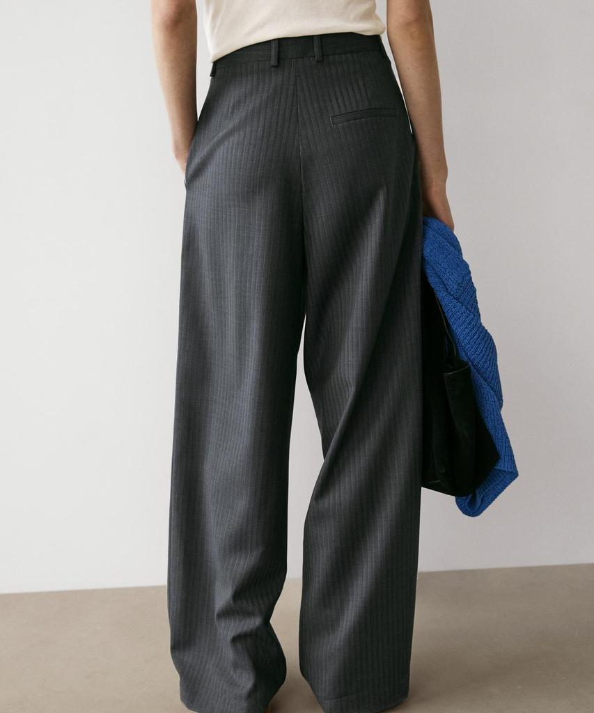 Masimodutti Pinstripe Cool Wool Blend Suit Pants