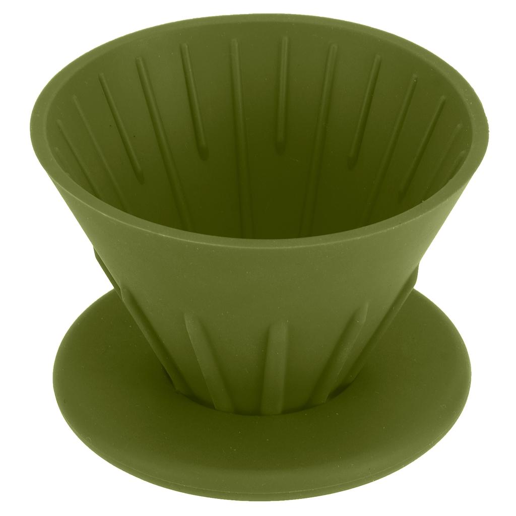 Wiederverwendbarer Silikonharz Kaffeefilter Sieb Tropfer Kaffeemaschinenzubehör für Zuhause Outdoor