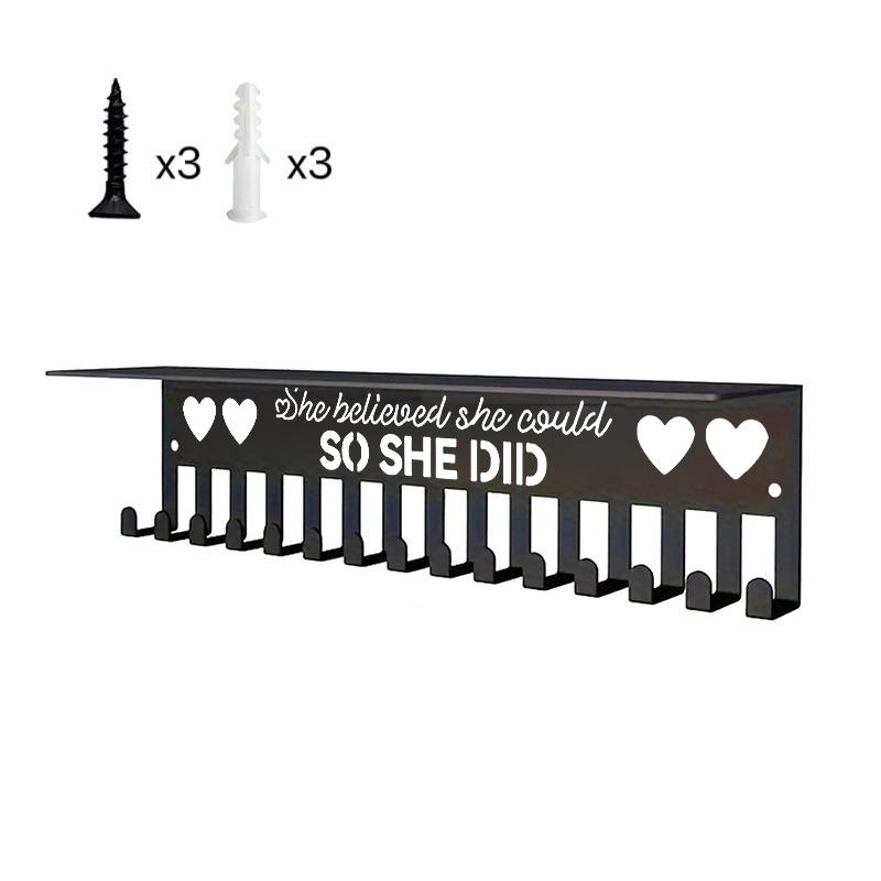 Medal Hook Display Rack Wall-Mounted Awards Storage Holder Key Holder Suitable For Football, Basketball, Sports Enthusiasts