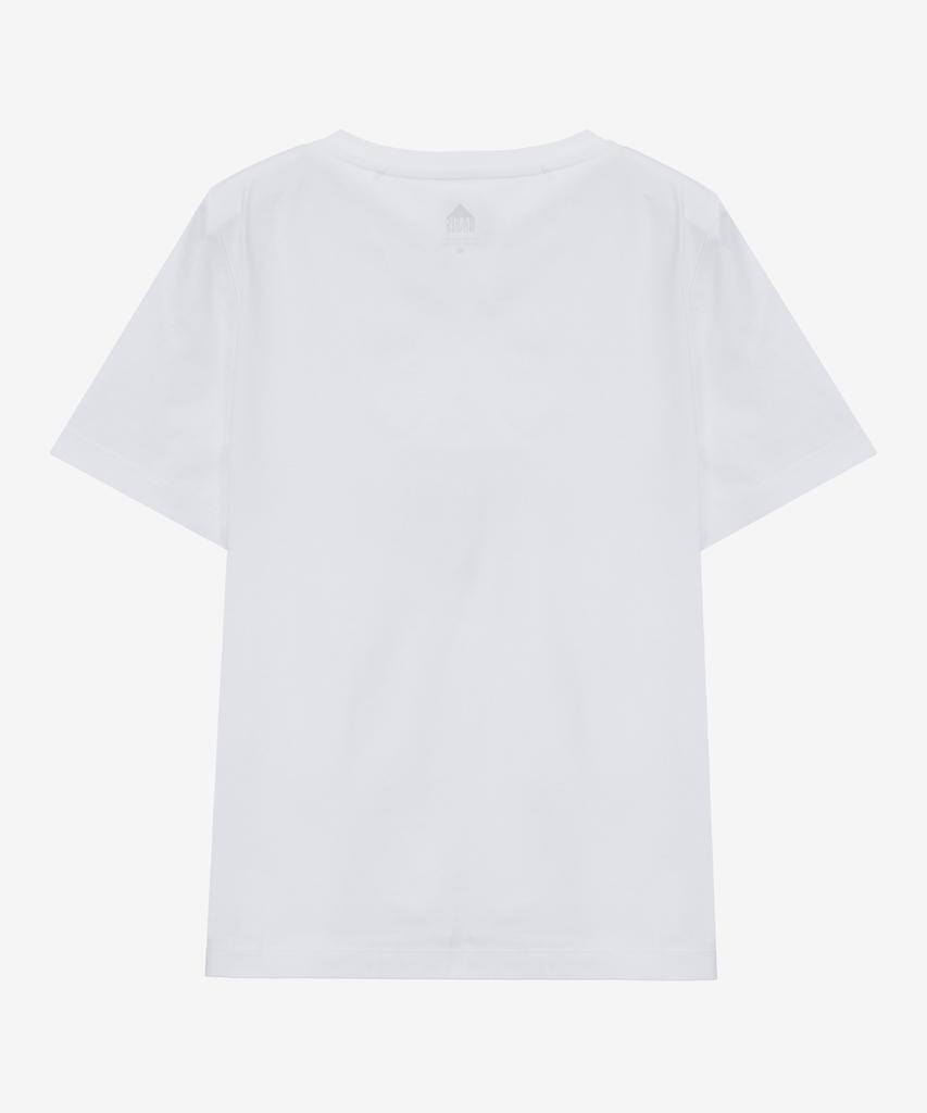 Basic House Women'S V-Neck Stretch Slim Fit Short Sleeve T-Shirt White Lats0204 (A Type)