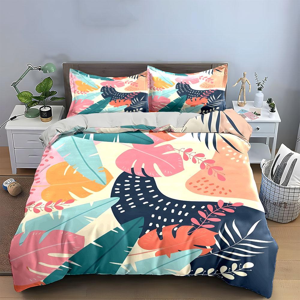 Tropical Pattern Three-Piece Set Exquisite three-piece bedding set gift for kids and adults