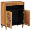 Sideboard with Storage Natural Finish 60 X 33.5 X 75 Cm Solid Mango Wood