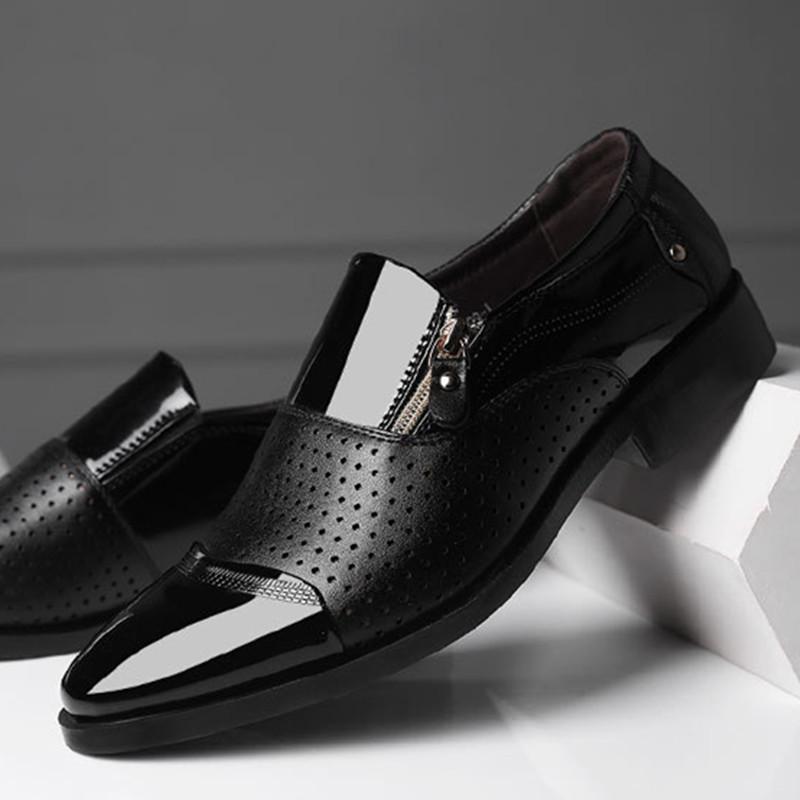 FashionCasual Men Leather Shoes Spring Autumn Breathable Men's Loafers Leather Shoes Men Sapato Masculino Zapatos Hombre Big Size 49