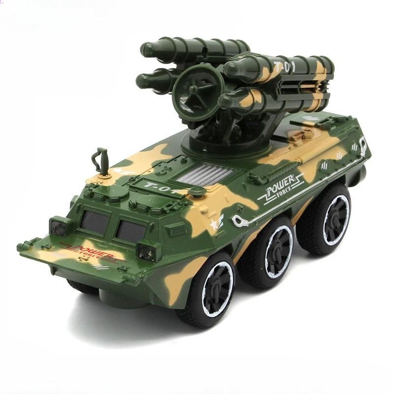 1:32 Scale Armored Personnel Carrier Model Car Toy Alloy Military Chariot Toy Models Music Light Pull Back Ornament Gift for Kid