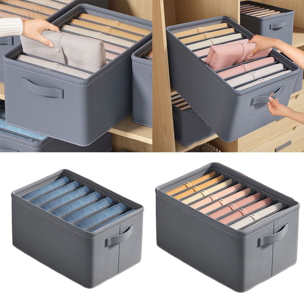 New 7/9 Grids Clothing Storage Box Stackable Clothes Separator Socks Storage Container Organizing Container Home