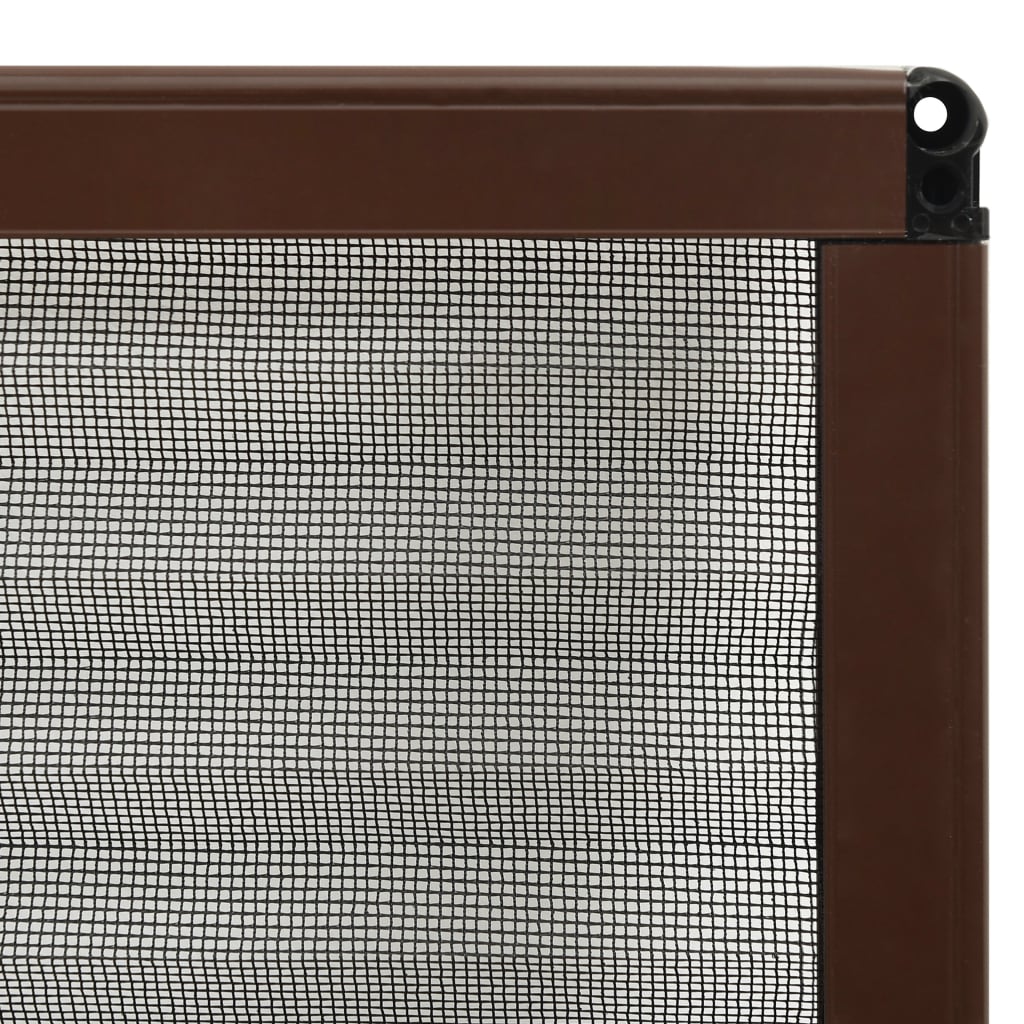 Insect Protection Pleated Blind for Windows Aluminum Brown 60 X 80 Cm