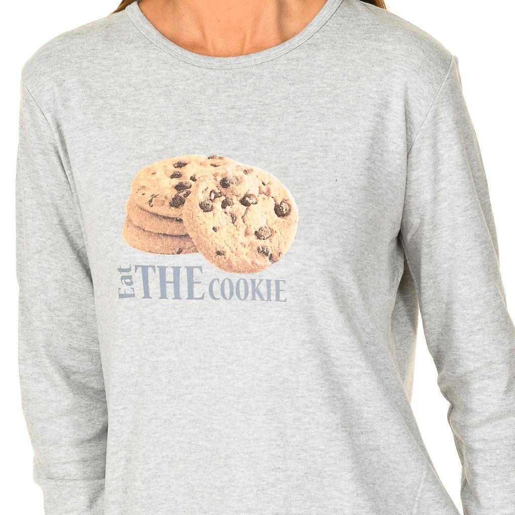 Cookies Damen Langarm Winter Interlock Pyjama KL45161, Damen Schlafanzug, Nachtwäsche, Loungewear