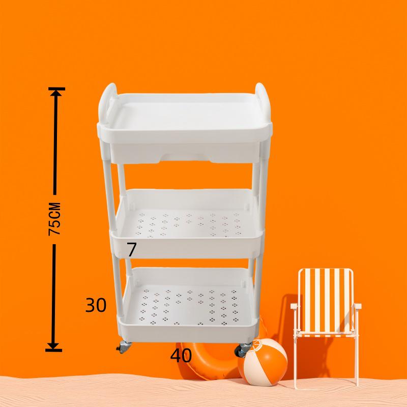 Multi-layer Movable Storage Rack for Bathroom, Snacks, Books & Toys