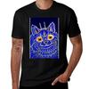 GOTHIC CAT  Vintage Louis Wain Abstract Decorative Psychedelic Print TShirt Trendy Casual Short Sleeve Shirt TShirt