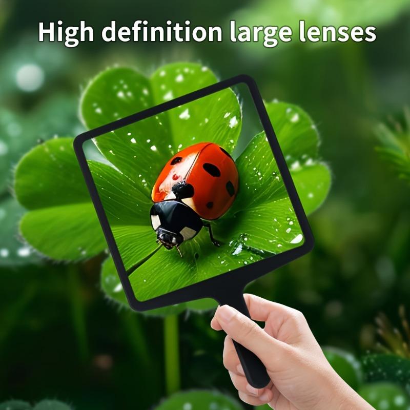 5X Flat Magnifying Glass, Made of Fresnel Lens, Can Be Used To Observe Small Objects. It Has A Easy and Fashionable Shape. It Is An Excellent