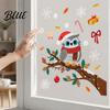 Christmas Owl Window Decals Cute Sticker Snowy Branch Candy Glass Decal Waterproof Decorative Stickers for Doors Xmas Decor Holiday Home Store Front