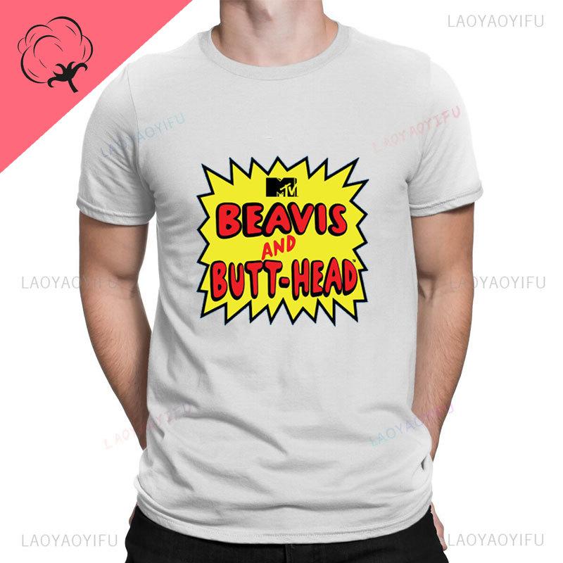 Funny Beavis and Butthead Youth Graphic Tshirt Women Men Cotton Summer Tops Boy Clothes Harajuku Regular Short Sleeve Loungewear