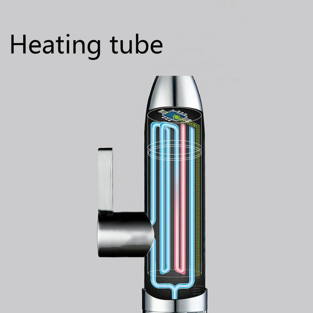 220V 50HZ 3000W Instant Electric Faucet Tap Hot Water Heater Home Stainless Steel Under Inflow LED Display Bathroom Kitchen