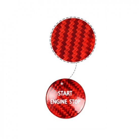 Bright Red Carbon Fiber Car Start Button Decoration For Discovery 10 11 12 13 14