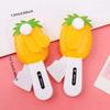 1pc Cartoon Fruit Design Mini Handheld Fans, Gift, Portable Pocket Fan, Easy Press For Travel And Outdoor Use