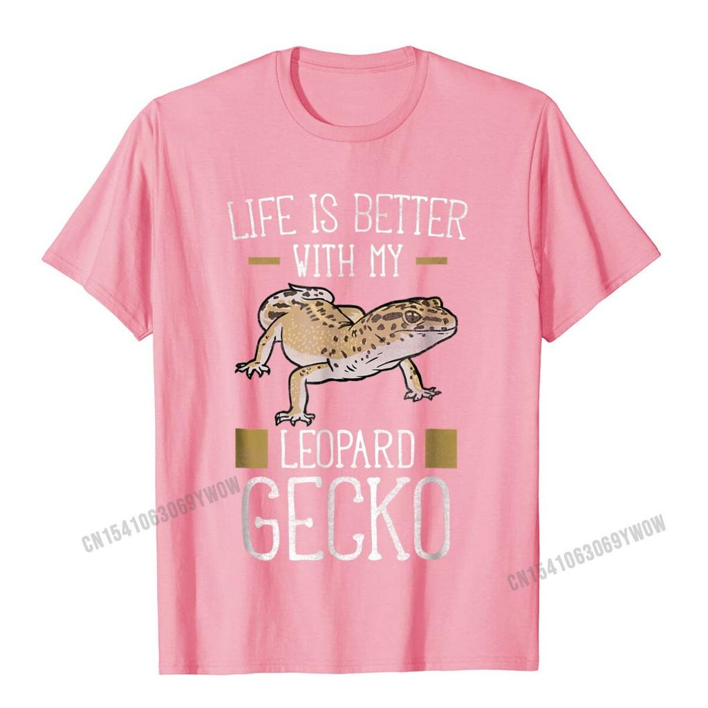 Life Is Better With My Leopard Gecko Shirt Reptile Shirts Camisas Unisex Printed Top TShirts For Unisex Tees Summer Oversized