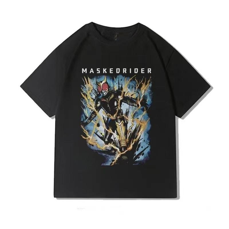 Kamen Rider Kuuga Heavy Cotton T-Shirt Japanese Manga Printed Short Sleeve Loose American Men and Women