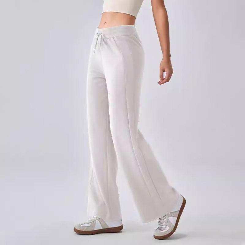 Mitaogirl Loose Sports and Leisure Drooping Straight Pants Female Easiest for Match Slimming and Wide Leg Breathable Yoga Pants