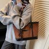 Large capacity matte underarm bag women's 2025 new fashion retro shoulder bag autumn and winter commuter suede tote bag