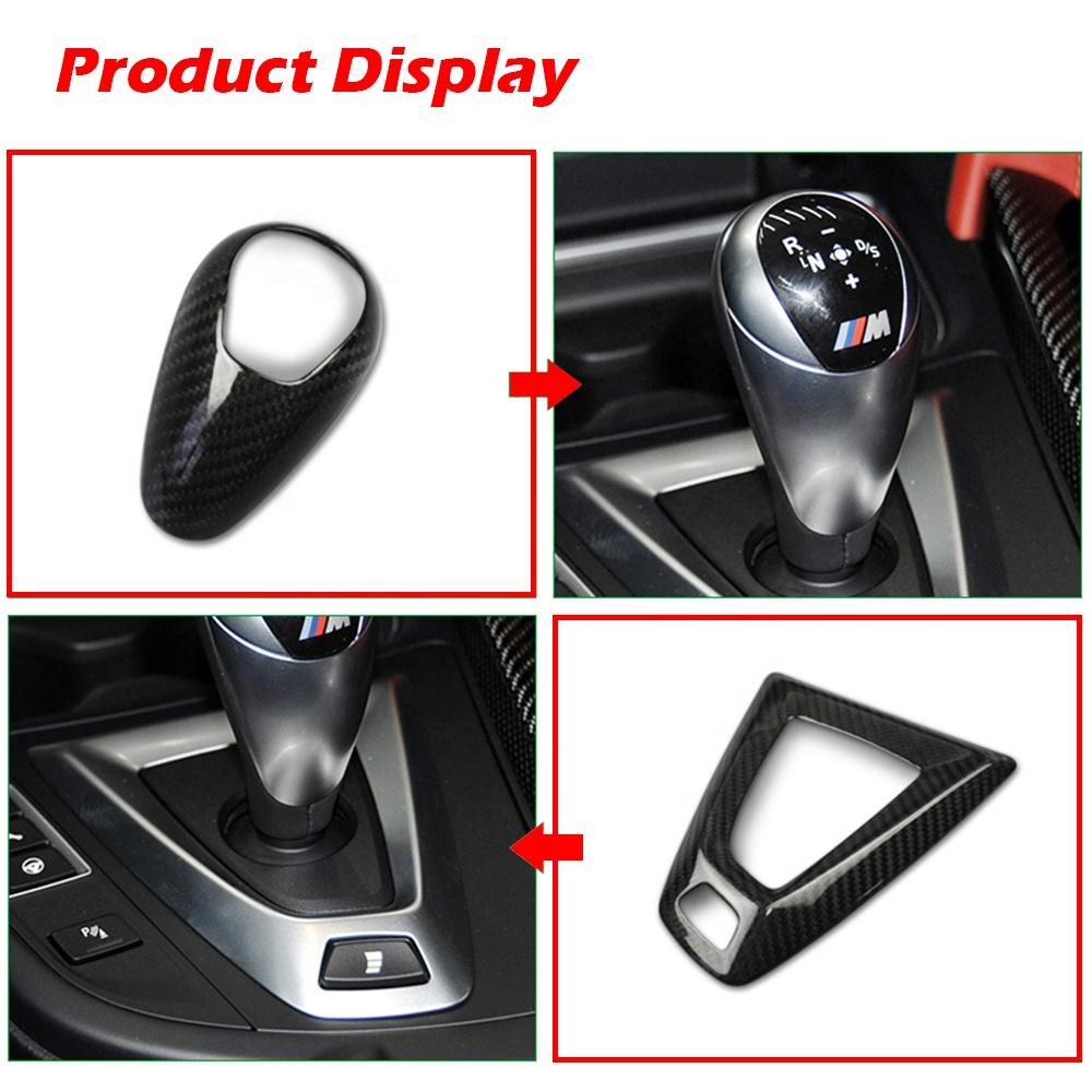Kohlefaser-Schaltknaufabdeckung für BMW M2 F87 M3 F80 M4 F82 F83 M5 F10 F85 X5M F86 X6M F12 F13
