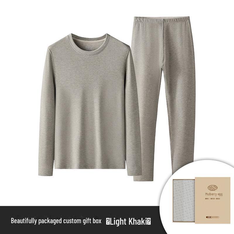 Set dámského termoprádla z hedvábné vlny – jednobarevné, plus sametové, husté na podzim/zimu.