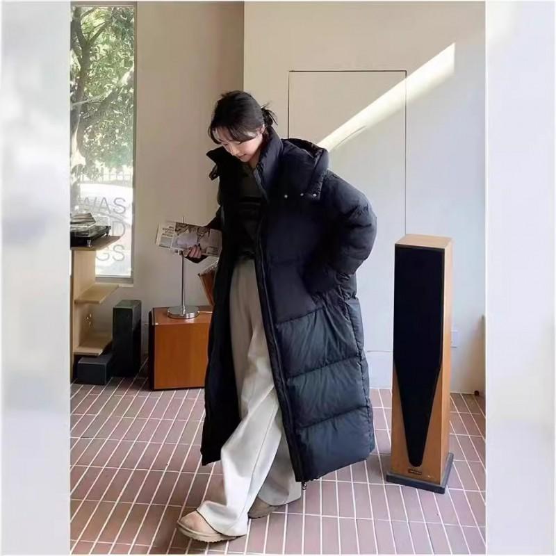Womens Long Down Coat Winter 2026 Hooded Thick Warm LooseKorean StyleKorean StyleWomens