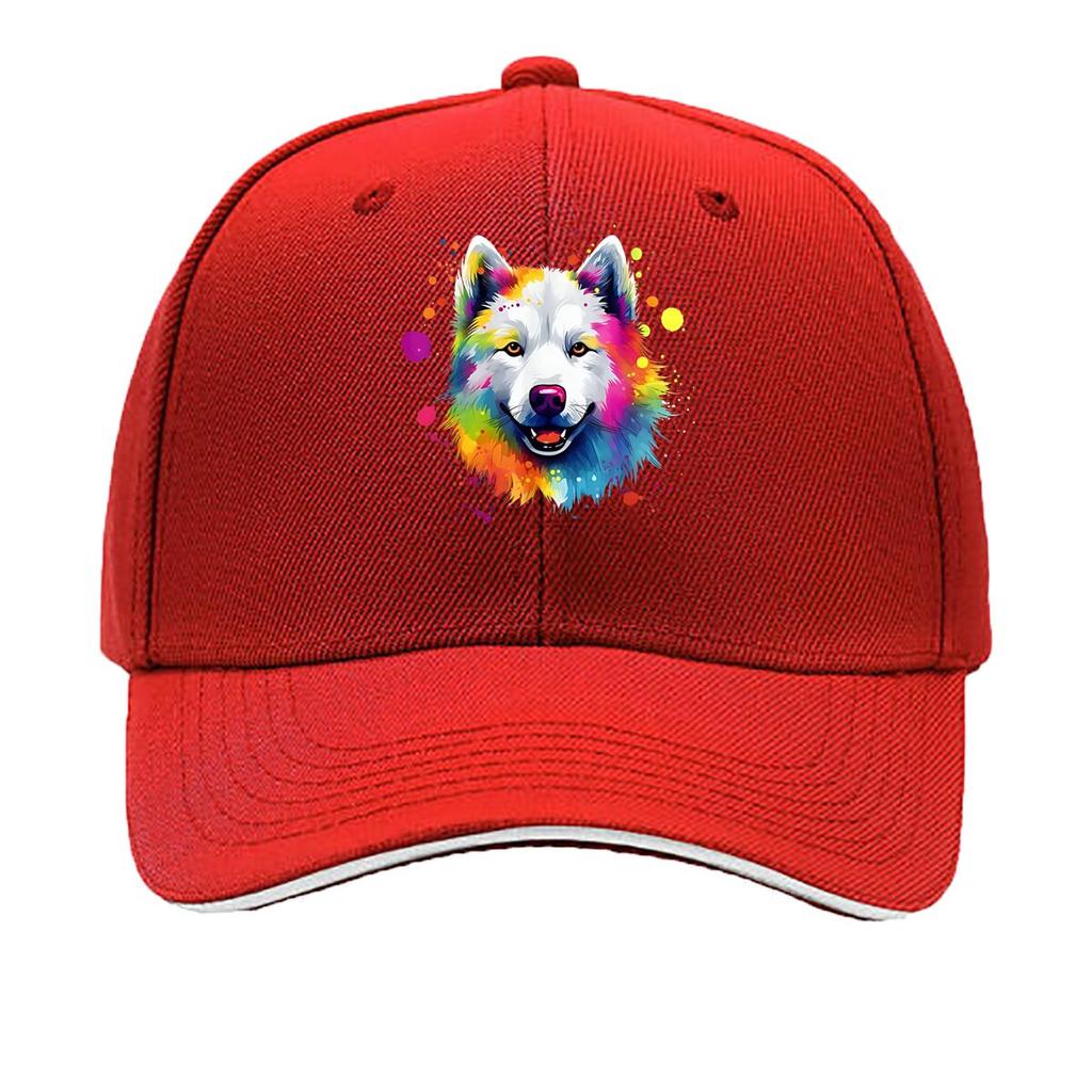 Wolf Nature Wildlife Themed Design Sandwich Baseball Cap
