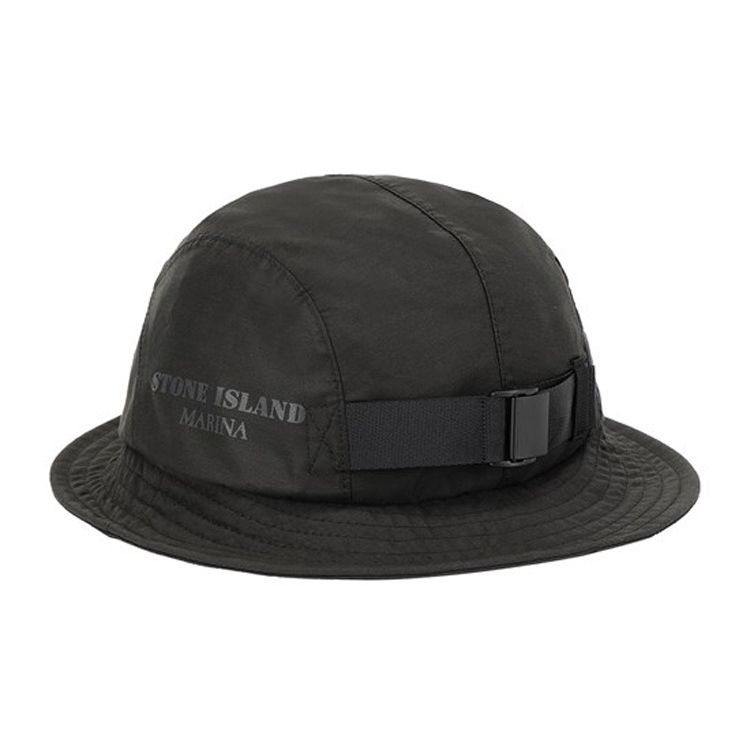 Stone Island Marina Nylon Bucket Hat Men Hats Black 7415999X6-V0029