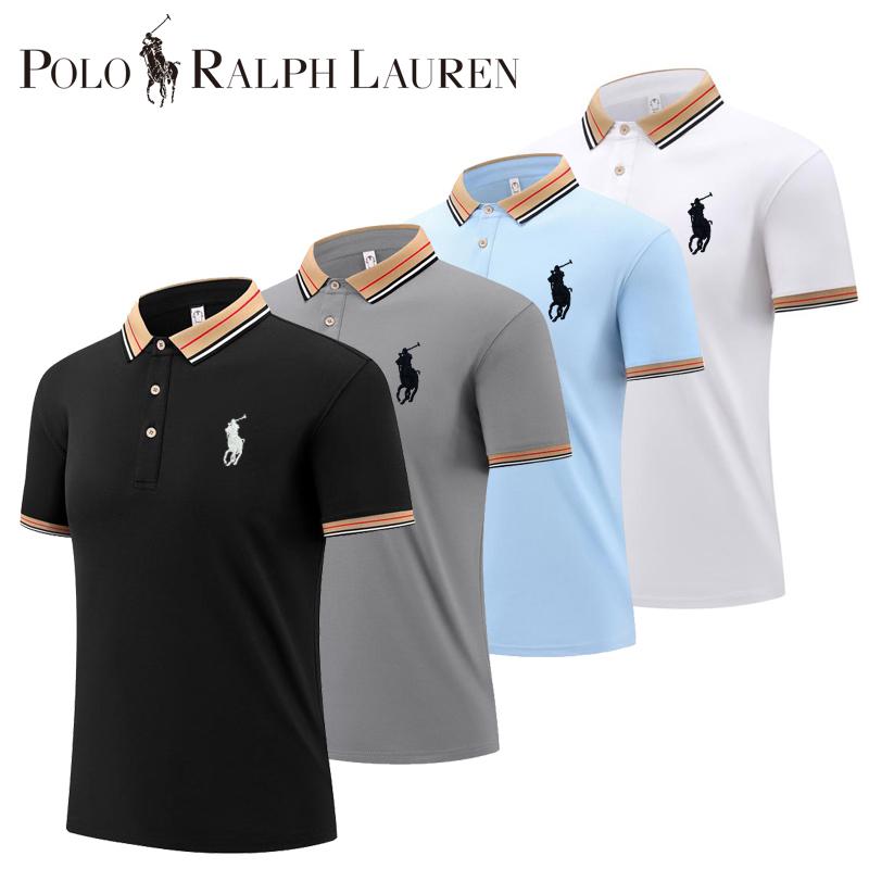 

Polo Ralph Lauren Summer 2025 New Pony Embroidered Business Casual Lapel Polo Shirt, Comfortable New Skin Couple Polo Shirt S