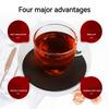 1Pcs Non Slip Round Silicone Drink Coasters Black Cup Coaster For Hot And Cold Beverages Drinks - Anti Stain And Heat Resistant