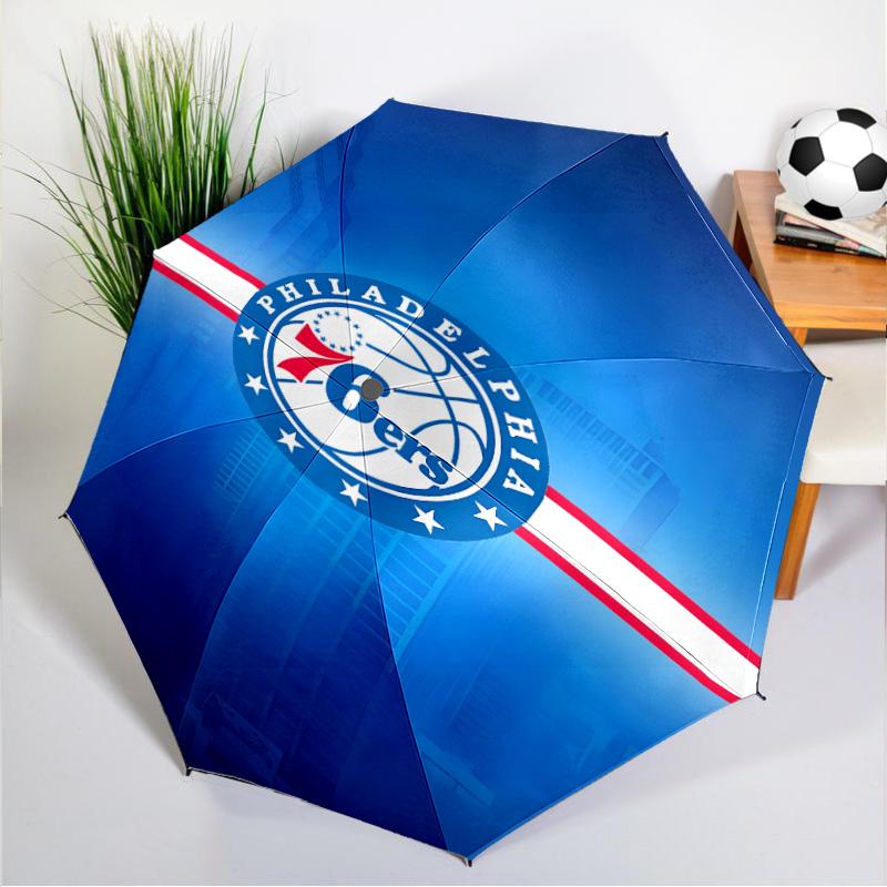 76ers Basketball Team Umbrella 8-Frame for Travel, Camping, Casual Lightweight Portable Umbrella, Essential for Every Family Holidays Gift