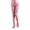 Stage Performance Leggings Glossy Shiny High Waist Fitness with Socks Stage Show Skinny Smooth Surface Yoga Trousers Women Clothing