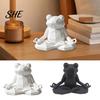 Meditatie Kikker Beeldje Yoga Beeldje, 3D Geprint Figuurtje, Facetvormig Schattig Cadeau Zit in Meditatie voor Bureau Plank Kamer Zen Decoratie Scandinavische Stijl Decoratie