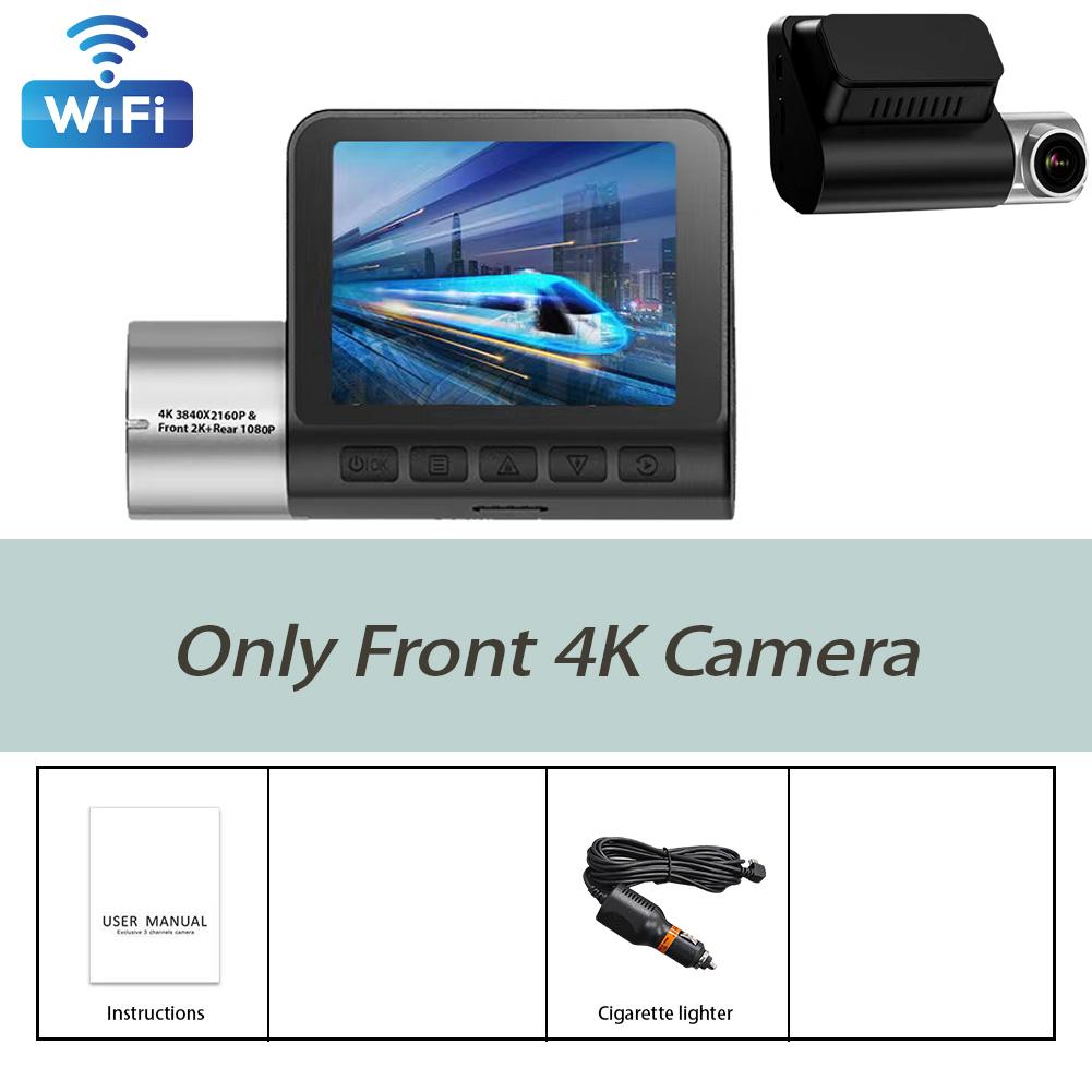 

3-канальний прихований автомобільний відеореєстратор Dashcam Передня внутрішня Задня 3-стороння Ширококутний циклічний запис Чорний ящик Автомобільні аксесуари none