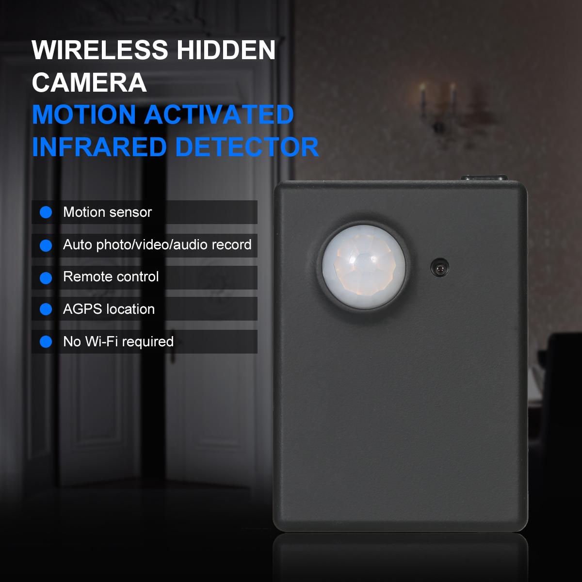 KKmoon Mini caméra de sécurité sans fil, caméra infrarouge PIR activée par le mouvement, capteur de mouvement à distance US Plug